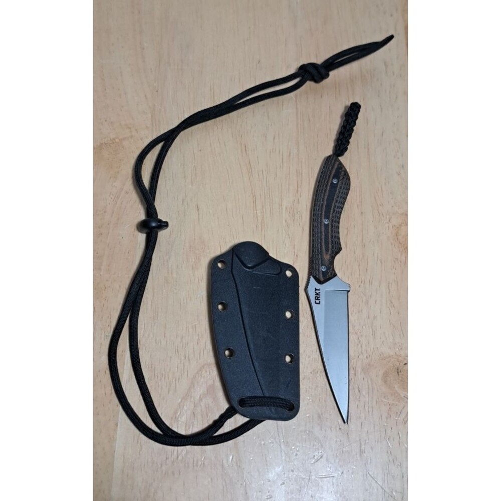 CRKT SPEW 2388 Wharncliffe Fixed Blade Knife 3" Sheath Folts Design S.P.E.W.